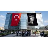 Punto Dizayn Askeri Kıyafeti ile Mustafa Kemal Atatürk Bayrak ve Türk Bayrağı Premium Raşel Kumaş 2'li Set 10X15 Metre ATA44