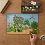 Punto Dizayn Bahar - Çiçekler - Kuşlar - Bahçe Tasarımı 240 Parça Ahşap Puzzle Ahşap Kutuda MPY20320