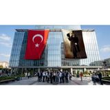 Punto Dizayn Bastonlu Atatürk Portresi Bayrak ve Türk Bayrağı Premium Raşel Kumaş 2'li Set 10X15 Metre ATA78