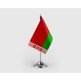 Punto Dizayn Belarus Cumhuriyeti Devleti Tekli Saten Masa Bayrağı Seti