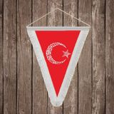 Punto Dizayn Besmele Kelime-I Tevhid Ayyıldız Beyaz Saçaklı Üçgen Flama Bayrak Hatıra Flama