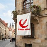 Punto Dizayn Beyaz Yeniden Refah Partisi Bayrağı Premium Raşel Kumaş 150X225 cm