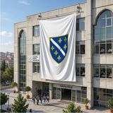 Punto Dizayn Bosna Hersek Bayrağı 140GR Premium Raşel Kumaş 6x9 Metre