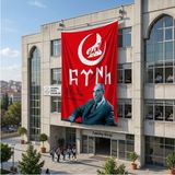 Punto Dizayn Bozkurt Hilal ve Alparslan Türkeş 140GR Premium Raşel Kumaş Bayrak 6x9 Metre