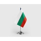 Punto Dizayn Bulgaristan Devleti Tekli Saten Masa Bayrağı Seti