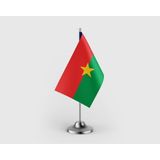 Punto Dizayn Burkino Fasso Tekli Saten Masa Bayrağı Seti