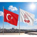 Punto Dizayn Chp Bayrağı ve Alpaka Kumaş Türk Bayrağı 2'li Set 70X105CM