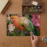 Punto Dizayn Çiçeklerin Arasında Papağanlar Tasarımı 240 Parça Ahşap Puzzle Ahşap Kutuda MPY50372