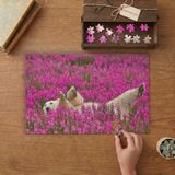 Punto Dizayn Çiçeklerin Içinde Kutup Ayısı Tasarımı 240 Parça Ahşap Puzzle Ahşap Kutuda MPY50469