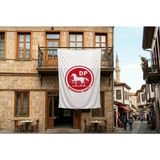 Punto Dizayn Demokrat Parti Bayrağı 140GR Premium Raşel Kumaş 300X450CM