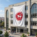 Punto Dizayn Demokrat Parti Bayrağı 140GR Premium Raşel Kumaş 6x9 Metre