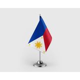 Punto Dizayn Filipinler Tekli Saten Masa Bayrağı Seti