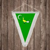 Punto Dizayn Gazneliler - Gazne Devleti Beyaz Saçaklı Üçgen Flama Bayrak Hatıra Flama