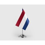 Punto Dizayn Hollanda Devleti Tekli Saten Masa Bayrağı Seti