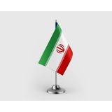 Punto Dizayn Iran Devleti Tekli Saten Masa Bayrağı Seti