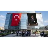 Punto Dizayn Istikbal Göklerdedir Atatürk Portresi Bayrak ve Türk Bayrağı Premium Raşel Kumaş 2'li Set 10X15 Metre ATA10