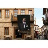 Punto Dizayn Istikbal Göklerdedir Atatürk Portresi Poster Bayrak Premium Raşel Kumaş 300X450CM ATA10