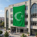 Punto Dizayn Kelime-I Tevhid Ay Yıldız Türk Bayrağı 140GR Premium Raşel Kumaş 6x9 Metre