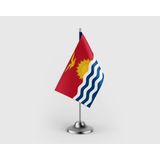Punto Dizayn Kiribati Devleti Tekli Saten Masa Bayrağı Seti