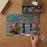 Punto Dizayn Manzara - Çiçekler - Evler Tasarımı 240 Parça Ahşap Puzzle Ahşap Kutuda MPY20090