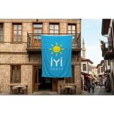 Punto Dizayn Mavi Iyi Parti Bayrağı 140GR Premium Raşel Kumaş 300X450CM