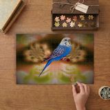 Punto Dizayn Mavi Muhabbet Kuşu Tasarımı 240 Parça Ahşap Puzzle Ahşap Kutuda MPY10477