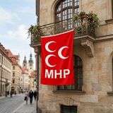 Punto Dizayn Mhp (Milliyetçi Hareket Partisi) Bayrağı Premium Raşel Kumaş 150X225 cm