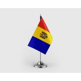 Punto Dizayn Moldova Cumhuriyeti Tekli Saten Masa Bayrağı Seti