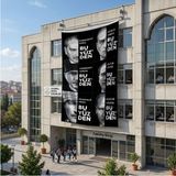 Punto Dizayn Mustafa Kemal Atatürk Altın Imza Ay Yıldız Bayrak Poster Bayrak Raşel Kumaş 6x9 Metre ATA59