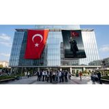 Punto Dizayn Mustafa Kemal Atatürk ve Türk Bayrağı Bayrak ve Türk Bayrağı Premium Raşel Kumaş 2'li Set 10X15 Metre ATA61