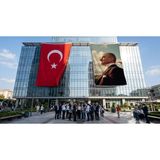 Punto Dizayn Mustafa Kemal Atatürk Yan Portre Bayrak ve Türk Bayrağı Premium Raşel Kumaş 2'li Set 10X15 Metre ATA71