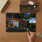 Punto Dizayn Nostaljik Köy Evi Tasarımı 240 Parça Ahşap Puzzle Ahşap Kutuda MPY10034