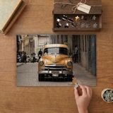 Punto Dizayn Nostaljik Sarı Araba Tasarımı 240 Parça Ahşap Puzzle Ahşap Kutuda MPY50291