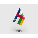 Punto Dizayn Orta Afrika Cumhuriyeti Tekli Saten Masa Bayrağı Seti