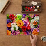 Punto Dizayn Rengarenk Yaz Çiçekleri Tasarımı 240 Parça Ahşap Puzzle Ahşap Kutuda MPY20319