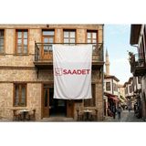 Punto Dizayn Saadet Partisi Bayrağı 140GR Premium Raşel Kumaş 300X450CM