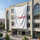 Punto Dizayn Saadet Partisi Bayrağı 140GR Premium Raşel Kumaş 6x9 Metre