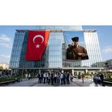 Punto Dizayn Selam Veren Atatürk Portresi Bayrak ve Türk Bayrağı Premium Raşel Kumaş 2'li Set 10X15 Metre ATA85