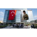 Punto Dizayn Sivil Mustafa Kemal Atatürk Bayrak ve Türk Bayrağı Premium Raşel Kumaş 2'li Set 10X15 Metre ATA18