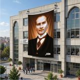 Punto Dizayn Sivil Takım Elbiseli Mustafa Kemal Atatürk Poster Bayrak Raşel Kumaş 6x9 Metre ATA22