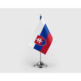 Punto Dizayn Slovakya Devleti Tekli Saten Masa Bayrağı Seti