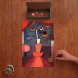 Punto Dizayn Sonbahar Çiçeği - Paul Klee Tasarımı 240 Parça Ahşap Puzzle Ahşap Kutuda PD01095