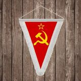 Punto Dizayn Sovyetler Birliği Beyaz Saçaklı Üçgen Flama Bayrak Hatıra Flama