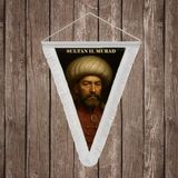 Punto Dizayn Sultan Gazi Iı. Murad Beyaz Saçaklı Takdim Flama Bayrak Osmanlı Padişahları Serisi