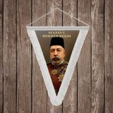 Punto Dizayn Sultan V. Mehmed Reşad Beyaz Saçaklı Takdim Flama Bayrak Osmanlı Padişahları Serisi