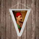 Punto Dizayn Sultan V. Murad Beyaz Saçaklı Takdim Flama Bayrak Osmanlı Padişahları Serisi