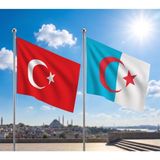 Punto Dizayn Suriye Türkmenleri Bayrağı ve Alpaka Kumaş Türk Bayrağı 2'li Set 70X105CM