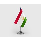 Punto Dizayn Tacikistan Devleti Tekli Saten Masa Bayrağı Seti