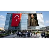 Punto Dizayn Takım Elbise Gazi Mustafa Kemal Atatürk Bayrak ve Türk Bayrağı Premium Raşel Kumaş 2'li Set 10X15 Metre ATA55