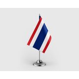 Punto Dizayn Tayland Tekli Saten Masa Bayrağı Seti